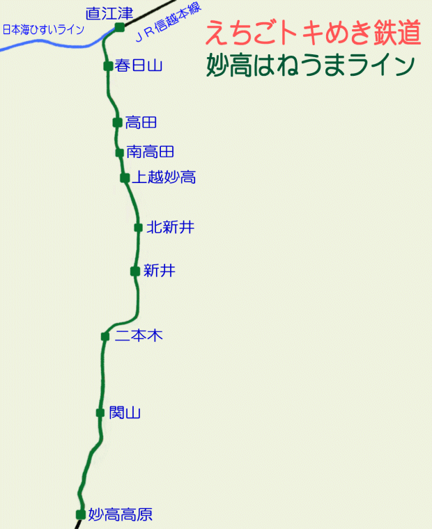 妙高はねうまライン路線図